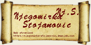 Njegomirka Stojanović vizit kartica